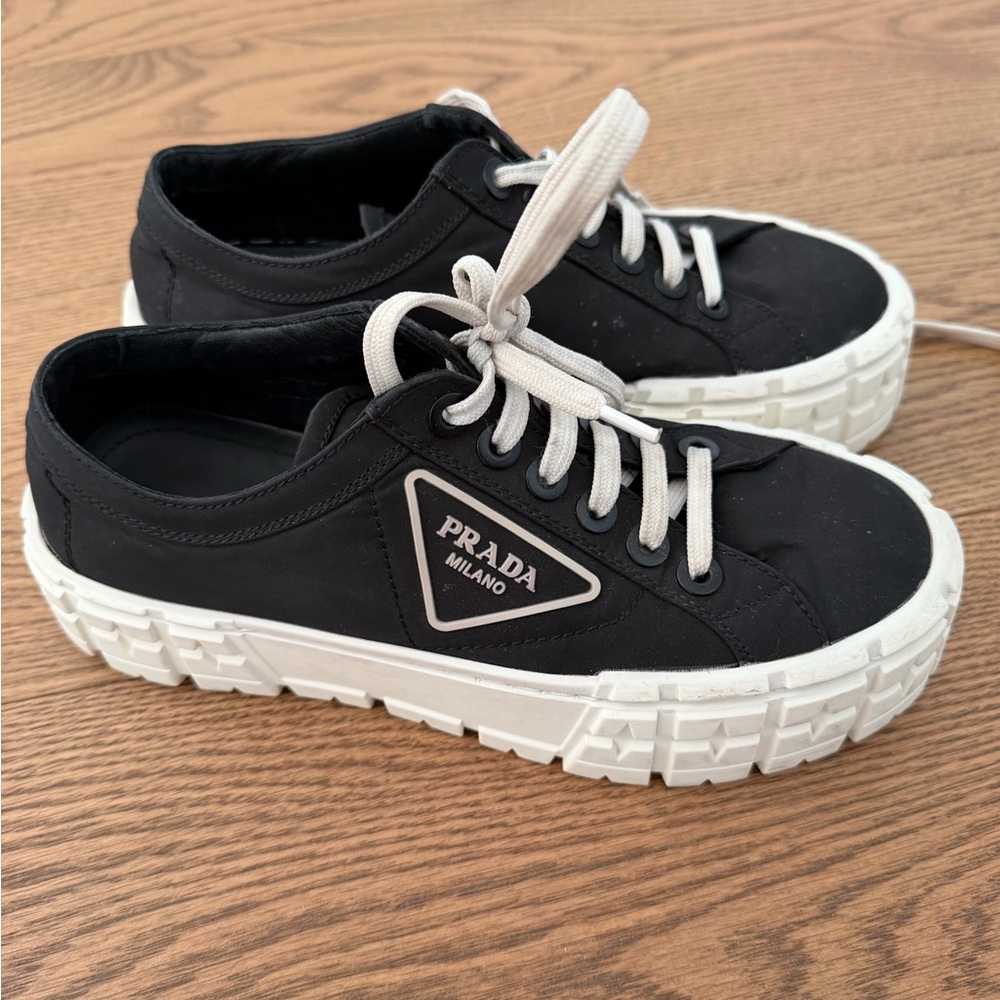 Prada Black and White Womens Sneakers